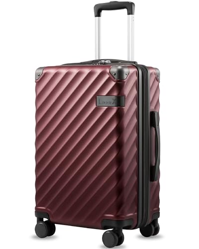 LUGGEX 20 Inch Carry On Luggage 22x14x9 Airline Approved, Cherry - color: Cherry, size: Carry-On 20-Inch