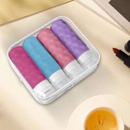 Silevoler Travel Bottles for Toiletries, Silicone Travel Size Containers - color: Vibrant
