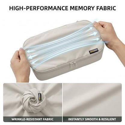 4 Piece Compression Packing Cubes for 3–7 Day Travel, Off White - color: Off White