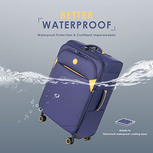 Verage Cambridge Lightweight Luggage Softside Expandable Spinner Wheel Suitcase (Navy, 2-Piece Set(20/29)) - color: Navy, size: 2-Piece Set (20/29)