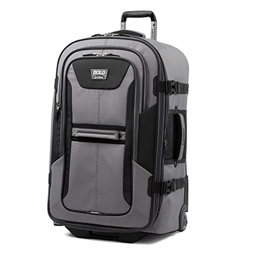 Travelpro Bold Softside Carry-On Rollaboard, Grey/Black, 2-Piece Set - color: Grey/Black, size: 2-Piece Set (22/28)