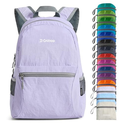 G4Free 20L Small Packable Travel Hiking Backpack for Men Women - color: Light Purple, size: 20L