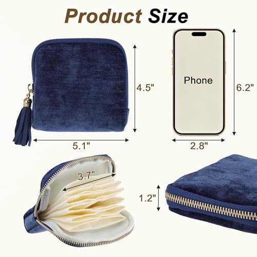 VOCOSTE Travel Jewelry Case, Portable Jewelry Pouch with 6 Layers, Blue - color: Blue