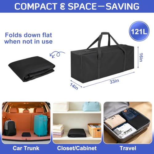 INFANZIA 33inch Large Travel Duffel Bag, 121L Heavy Duty Luggage - size: 33x14x16 inch-121L