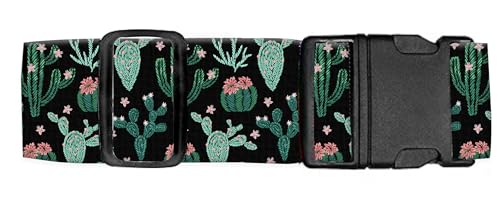 Luggage Straps for Suitcases Travel Belt Accessories, Cute Suitcase Strap, Adjustable Luggage Belt Strap, Heavy Duty with Quick-Release Buckle Luggage Strap Boho Cacti - color: Boho Cacti