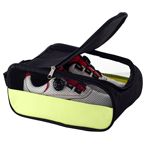 Outdoor Golf Shoes Bags Travel Mesh Zippered Sport Shoe Bag Green - color: Green