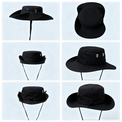 levayhill 16L Small Lightweight Foldable Backpack Sun Hats Travel, Black - color: Black