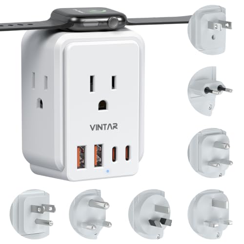 VINTAR Universal Travel Adapter for Apple Watch Charger, Type A,B,C,D,G,I,M - style: Type A/B/C/G/D/M/I-All in One Adapter