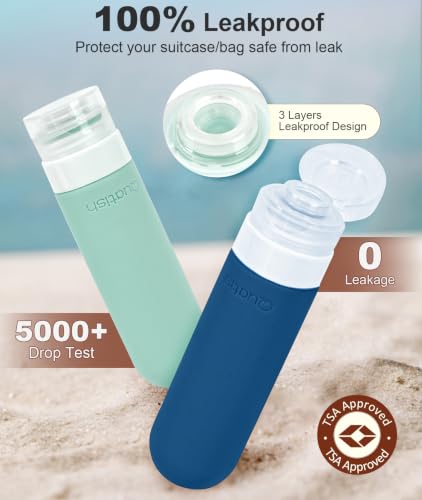 Quatish Travel Bottles for Toiletries,3 oz Travel Size Containers,Pacific - color: Pacific