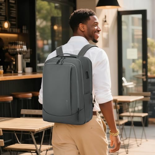 38L Travel Backpack 17" Laptop Backpack, Grey - color: Grey