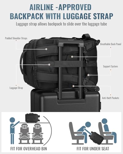 Joyway 4-Piece Hardside Luggage Set with Backpack, 20 24 28 Inch, Black - color: Black, size: 4-Piece Set (20/24/28/BP)