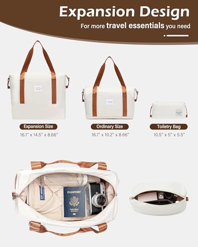 LONG VACATION Luggage Sets, 6 Piece, Hardshell Suitcase with Spinner Wheels - color: BEIGE-BROWN, size: 6-Piece Set