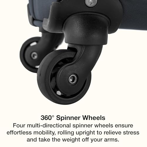 U.S. Traveler Anzio Softside Expandable Luggage with Spinner Wheels, Dark Grey, 2-Piece Set (22/30) - color: Dark Grey, size: 2-Piece Set (22/30)
