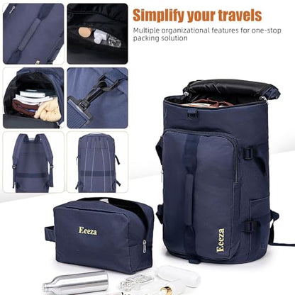 Eeeza Luggage Sets 5 Piece,Hardside Expandable Durable Luggage,21"/25"/30" - color: PorscheBlue