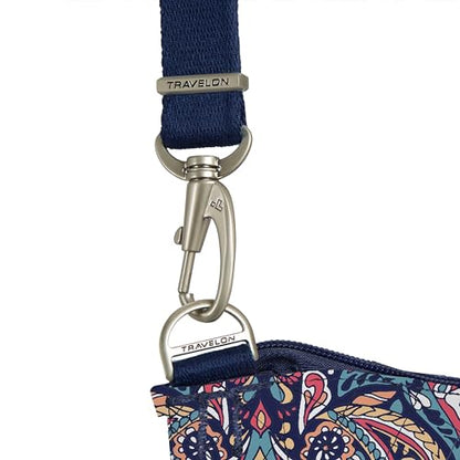 Travelon Anti-theft Classic Crossbody Bucket Bag - color: Summer Paisley