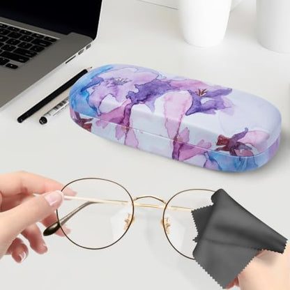 molshine Hard Shell Sunglasses Case, Classic Large Glasses Case for Women Men, Sunglass Eyeglasses - color: Purple