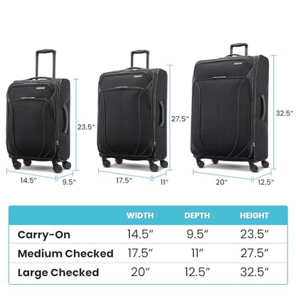 American Tourister 4 KIX 2.0 Expandable Softside Luggage with Spinner Wheels, 28 SPINNER, CLASSIC BLUE - color: Classic Blue, size: 28 SPINNER