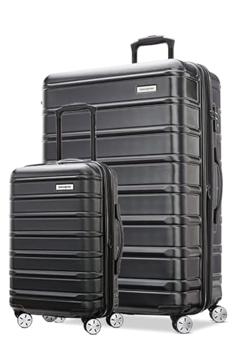 Samsonite Omni 2 Hardside 2 Piece Set - Includes Global Carry-On & Large Checked Suitcases - 360° Dual Spinner Wheels - Integrated TSA Lock & Expansion - Amazon Exclusive - Midnight Black - color: Midnight Black, size: 2-Piece Set (Carry-on/Large)