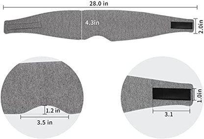 Sleep Mask for Men Women,100% Cotton Sleep Eye Mask with Fully Adjustable Strap, 100% Light Blocking Eye Mask for Sleeping, 0 Pressure Eye Covers for Travel Yoga Nap (Gray) - color: Gray