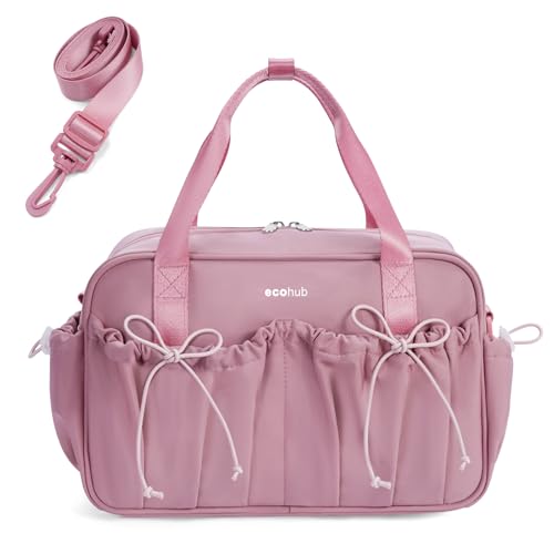 ECOHUB Small Gym Bag for Women, Mini Duffle Bag with Wet Compartment Pink - color: Pink