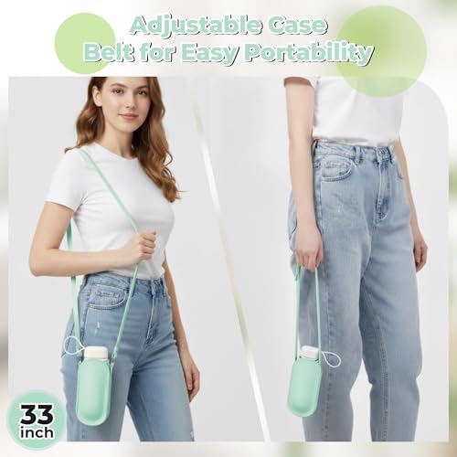 Mini Travel Folding Umbrella - Small Compact Sun Retractable Umbrella with Case, Lightweight Portable UPF 50+ Rain UV Protection Windproof Parasol for Pocket Backpack Women Girls Lady - color: Green