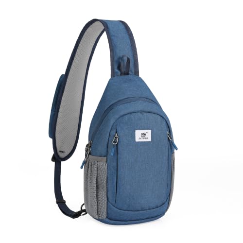 SKYSPER Sling Bag RFID Cross Body Bag Anti Theft Crossbody Backpack Travel Shoulder Daypack(Blue) - color: Blue
