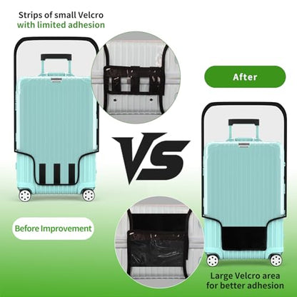Clear Luggage Cover For Suitcase, PVC Waterproof Suitcase Cover Protector - size: 30 inch