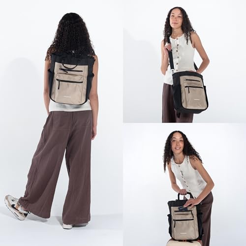Sherpani Unisex Soleil Anti-theft Travel Backpack Straw One Size - color: Beige