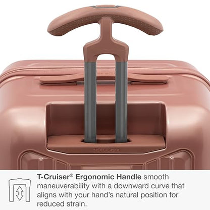 Traveler's Choice Ultimax II Polycarbonate Hardside Luggage with Spinner Wheels, Rose Pink, 31-Inch Large Trunk - color: Rose Pink, size: 31-Inch Large Trunk