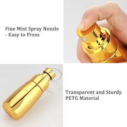 Cosywell Travel Spray Bottle 2oz 60ml 3 Pack, Brown+Clear+Gold - color: Brown+Clear+Gold, size: 2 oz