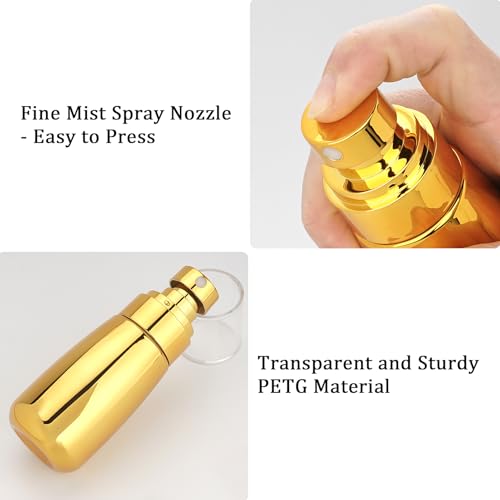 Cosywell Fine Mist Spray Bottle 3 Pack 2oz 60ml Travel Spray Bottle - color: Gold+Green+Pink, size: 2 oz