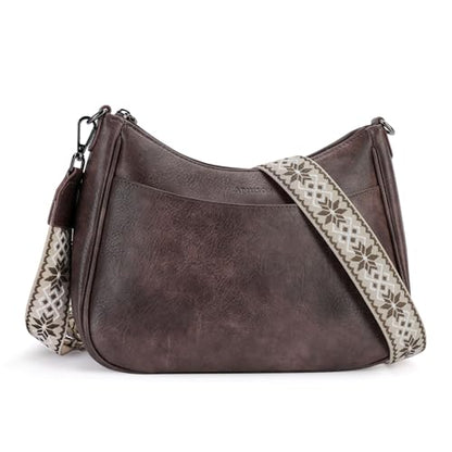 APHISON Trendy Leather Crossbody Purse, Women's Shoulder Handbag - color: 06-taupe