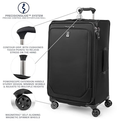 Travelpro Crew Classic Softside Checked Luggage, Black, 29-Inch - color: Black, size: Checked Large