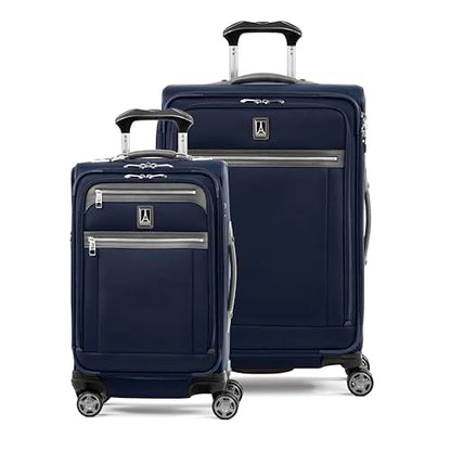 Travelpro Platinum Elite Softside Spinner Set, Dark Blue, 2-Piece (21/25) - color: Dark Blue, size: 2-Piece Set (21/25)