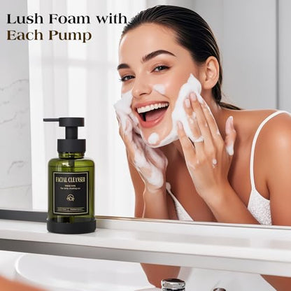 Luxspire Foaming Soap Dispenser 15oz Hand Soap Bottle, Olive Green, 2 Pack - color: Olive Green