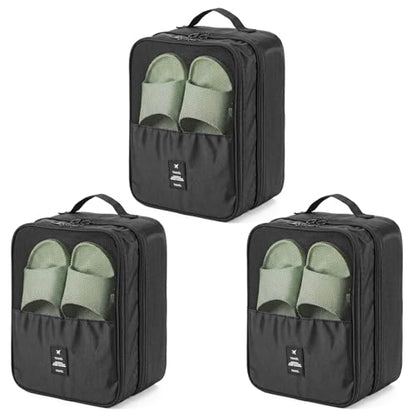 3-Pack Shoe Bags for Travel, Shoes Storage Pouch with 3 Layers, Fit size 11