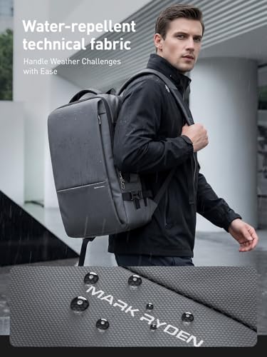 MARK RYDEN Business Backpack for Men, 30L Waterproof Laptop Backpack - color: Elite Gray, size: Standard – 30L