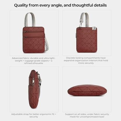 Travelon Anti-Theft Boho Slim Crossbody - color: Paprika