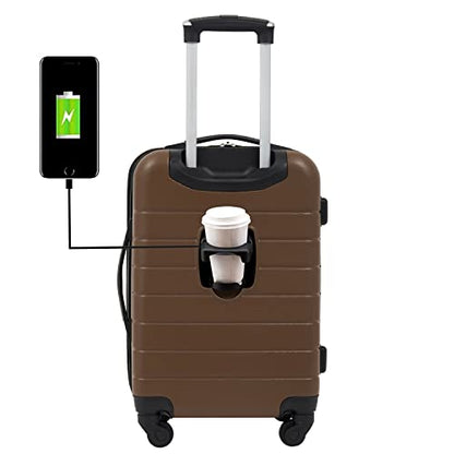 Wrangler Smart Spinner Hardside Luggage, 22-Inch Carry-On, Toffee - color: Toffee, size: Carry-On Only