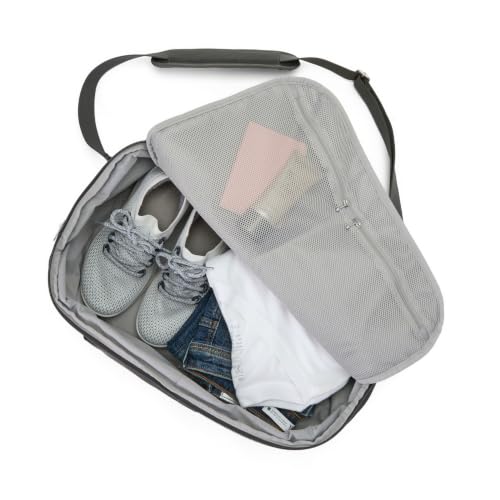 Securtex® Classic Anti-Theft Convertible Travel Backpack - 11x17” Carry-On, Fits 16” Laptop, Locking Zippers, Expandable - color: Charcoal