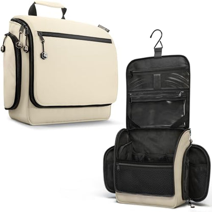 VENTURE 4TH Hanging Travel Toiletry Bag, 18 Compartments - Beige - color: Beige