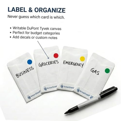RFID Blocking Sleeves for Credit Cards, TYVEK ArmorShield 10-Pack - size: 10PAK