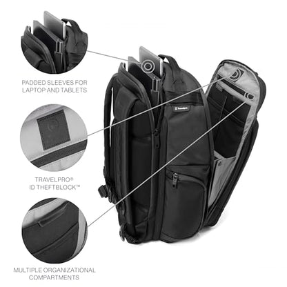 Travelpro Altitude Large Expandable Laptop Backpack, Black, 30-36L - color: Jet Black