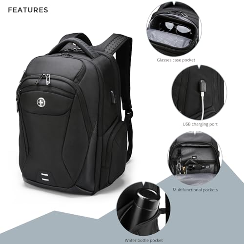 Swissdigital Design Backpack for Men with Apple Find My SD16959508F-01 - color: Black-finder