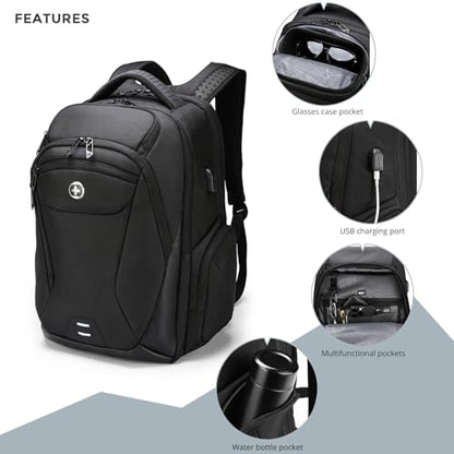 Swissdigital Design Backpack for Men with Apple Find My SD16959508F-01 - color: Black-finder