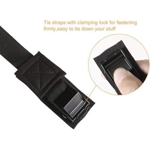 Padded Cam Buckle Tie Down Straps, 1 in x 10 ft, 8 Pack - color: Black 8 Pack, size: 1"x10'