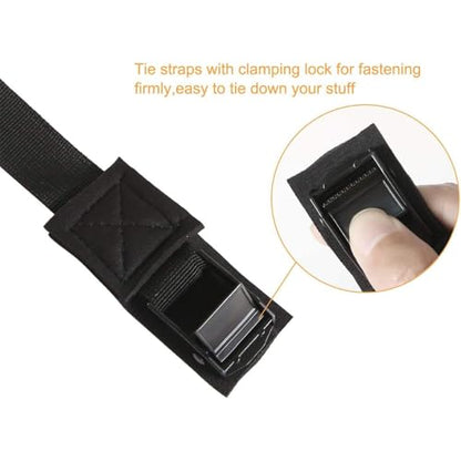 Padded Cam Buckle Tie Down Straps, 1 in x 10 ft, 8 Pack - color: Black 8 Pack, size: 1"x10'
