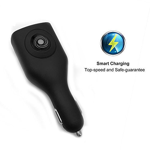 NDLBS 2Pack USB Car Charger, 2-in-1 Portable With Foldable Plug Wall Charger for iPhone X XR XS 7 8 Plus Note 8 9 Galaxy S8 S9 Plus LG Pixel - color: 2Pack Black