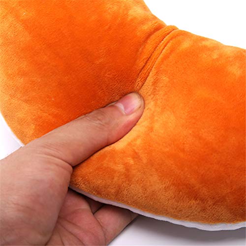 Travel Pillows Planes Fox Animal U-Shaped Neck Pillow Plush Fur Warm Cartoon Comfortable Luggage Pillow for Airplanes Car Train (A-Brown) - color: A-brown