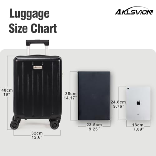 18-inch Carry-on Boarding Luggage: Equipped with Movable Wheels, TSA Approved,Under the Seat, Hard Shell Construction, Lightweight Bag with Essential Accessories (Jet Black) - color: Jet Black